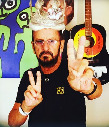 The one and only Ringo Starr wearing his birthday hat
