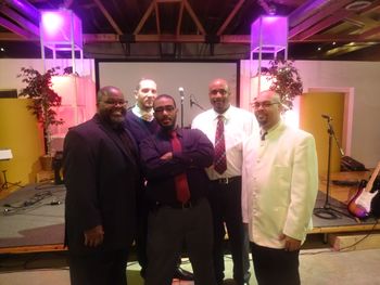 Members of The Jazz Experiment from left to right front row Derek Brown, Brian Reed, Keith Reed Jr. Back row Aeneas Reynolds and Christopher Hoyte
