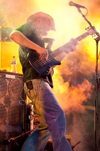 Bass rig on fire
