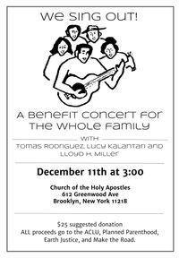 We Sing Out! A Benefit Concert For the Whole Family