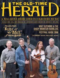 Run of the Mill String Band made the cover of the Old-Time Herald in Feb. 2006
