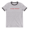 Lightweight Ringer Strange BehaviorTee with Tear Away Label