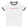 Lightweight Ringer Strange BehaviorTee with Tear Away Label