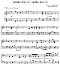 Families Can Be Together Forever Sheet Music