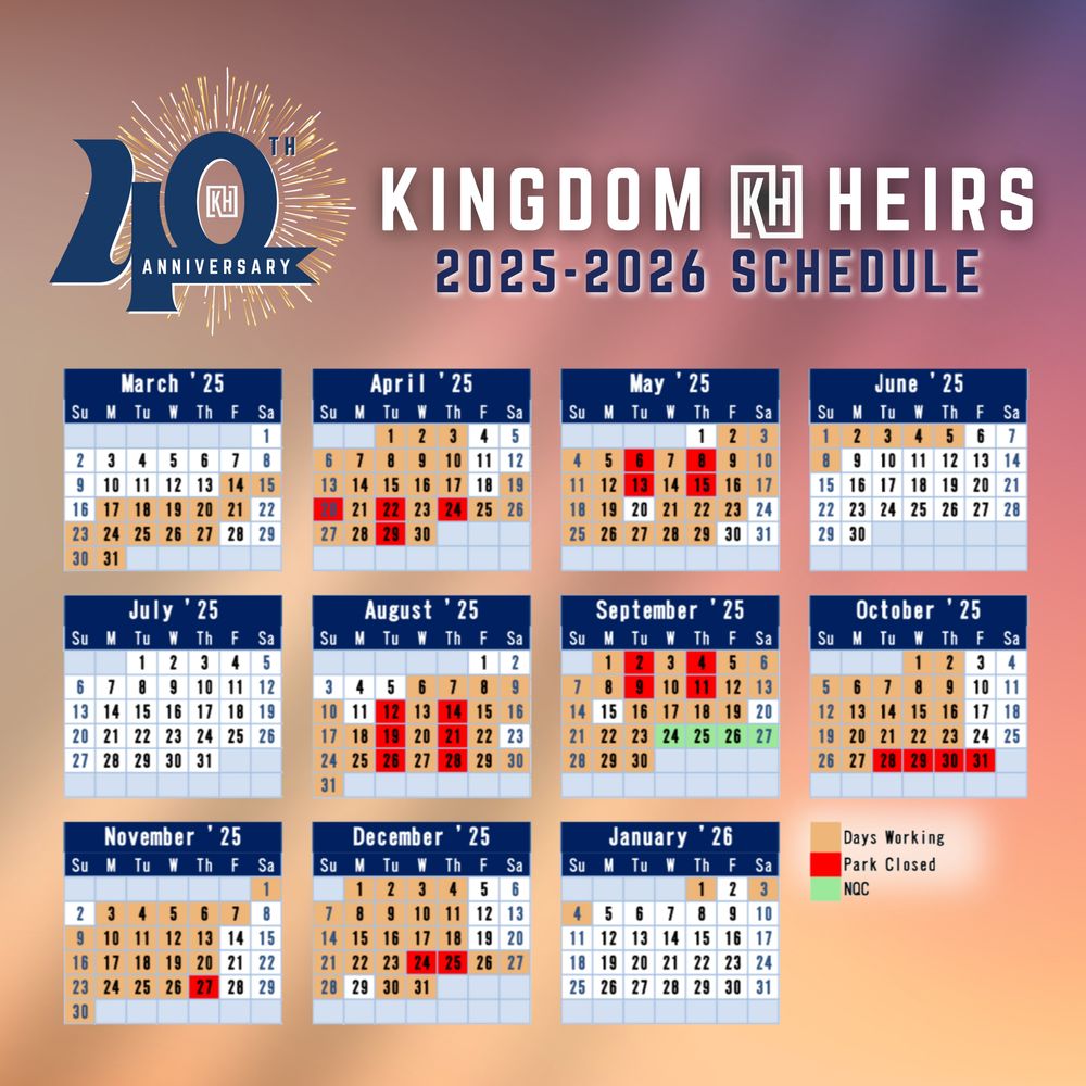 Kingdom Heirs Schedule 2027