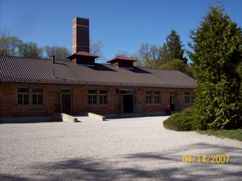 The crematorium at Dachau
