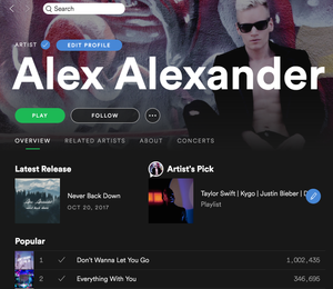 Alex Alexander Reach 1 Million Streams on his fully Independent Release ''Don't Wanna Let You Go''