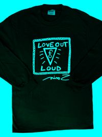 Long Sleeve Love Out Loud Solid Color T-shirts