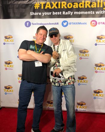 With legendary producer Michael Lloyd (Barry Manilow, Belinda Carlisle, Dirty Dancing) at the Taxi Road Rally in LA
