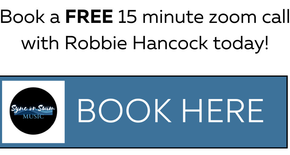 Book a FREE 15 minute call with Robbie Hancock - Sync licensing coach