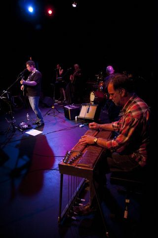 Playing on stage with Juno hall of fame pedal steel player Bob Egan from Blue Rodeo!
