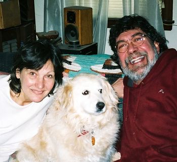 Michael Buyukas (speaker designer & audio engineer) with wife Patty & Charlie
