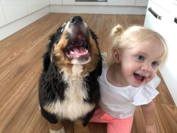 Zara and her human sister Hayley
