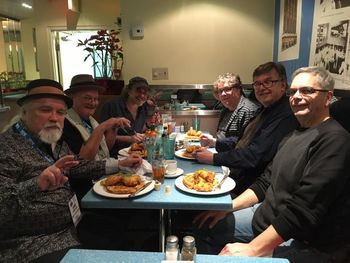 Chicken & waffles w Lance Anderson, Tim Williams, Doug Cox, David Vest & Cam Hayden.
