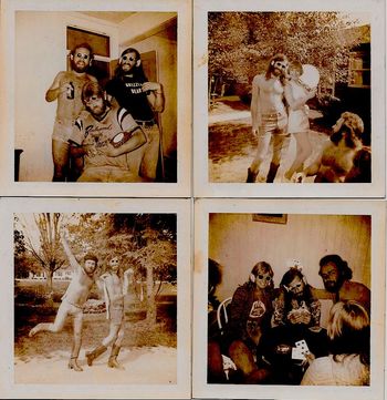 Some silliness on the road  with GRIZZLY BEAR, 1976 with Frank Garcia and Gary Latimer.
