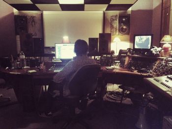 Mixing the first album at Studios Davout - Paris, France
