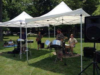 Erynn on bass with 7 Mile Isle at the Taste of Rocky River
