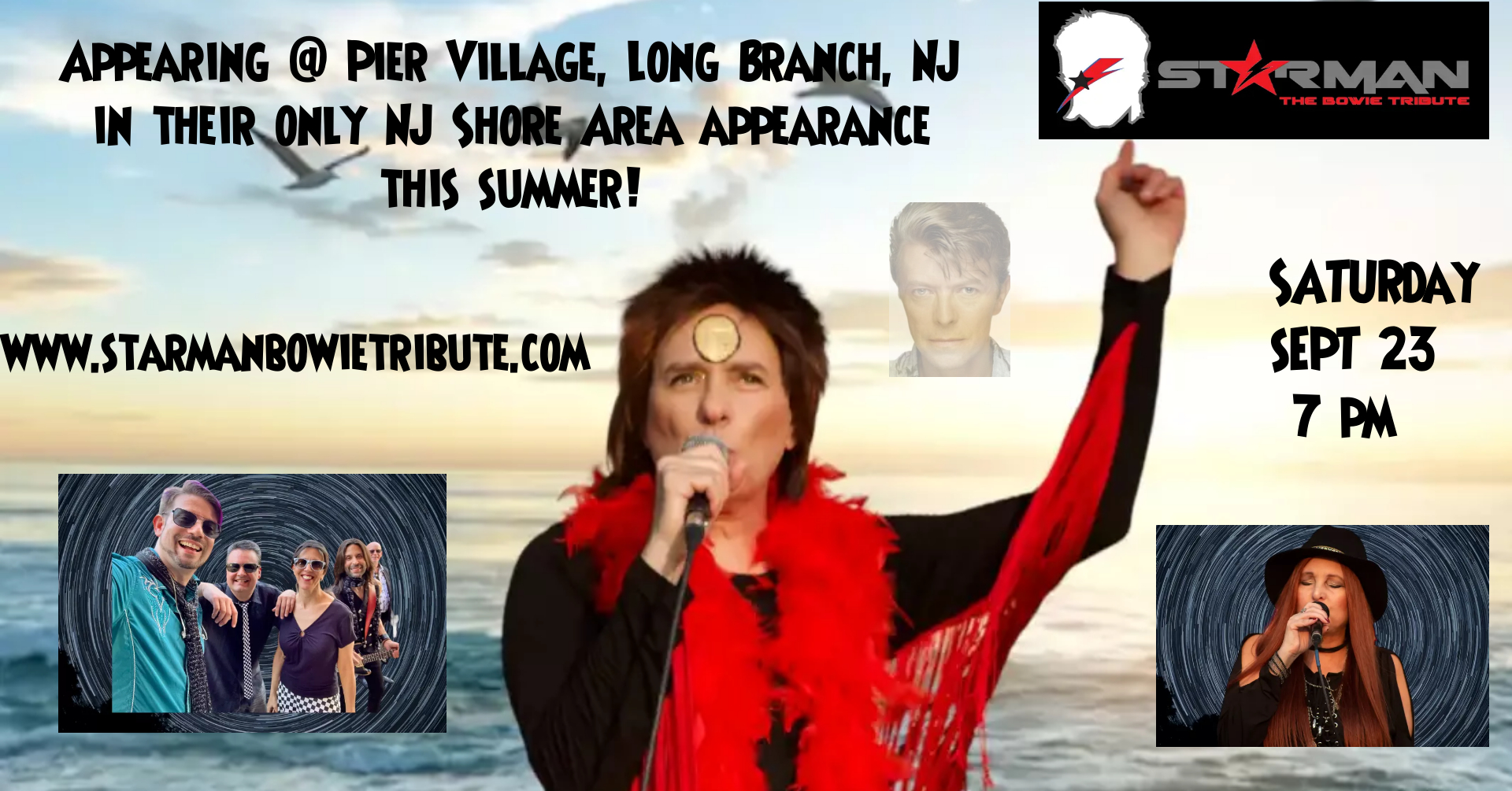Weather Cancelation - STARMAN Returns to the Jersey Shore - Long Branch Pier  Village Festival Plaza @ Festival Plaza @ Long Branch's Pier Village - NJ -  Sep 23, 2023
