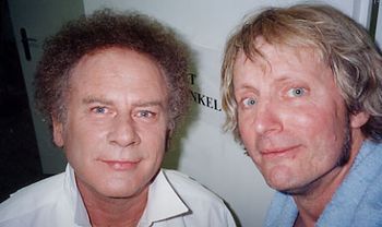 Frightening shot backstage in Poland with Art Garfunkel
