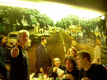 At the Beatles Cafe in Minsk, Belarus.  What a cool place.
