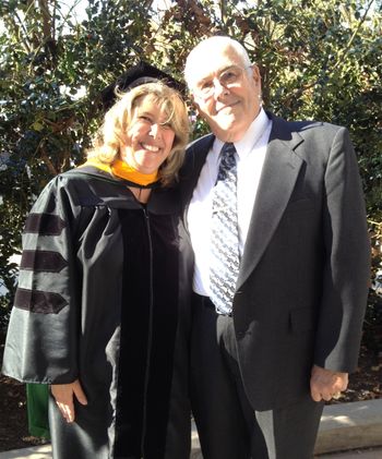 Dr. Laurie and proud papa - she just received her Doctorate in Clinical Psychology!
