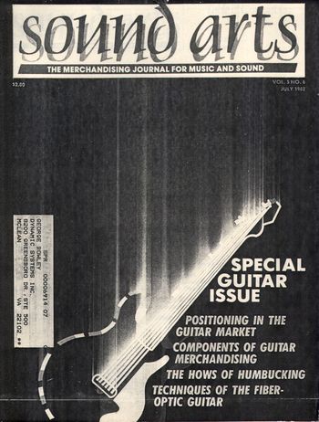 Magazine cover featuring the Fiber Optic Guitar
