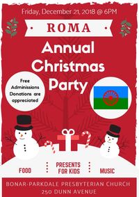 Roma Community Centre ANNUAL CHRISTMAS PARTY 2018