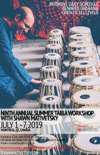 9th Annual Summer Tabla Workshop with Shawn Mativetsky