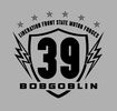 Women's BOBGOBLIN Gray "Motor Badge" T-Shirt