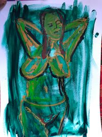 Woman in the evening 2 - Original Acrylic