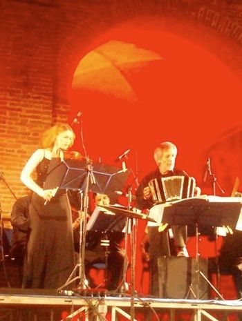 Escualo with Passarella at the Tango Y Mas festival in Italy
