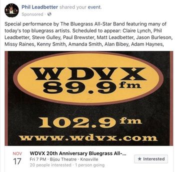 Allstars Of Bluegrass WDVX Concert
