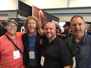 The gand with Sam Bush NAMM 2016
