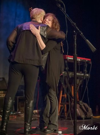 Best Hug ever. w/ Cindy Wilson end of set...
