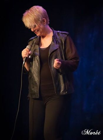 The beautiful, legendary, Cindy Wilson, singing with us at Red Clay Theater 9/20/14
