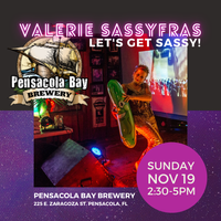 Valerie Sassyfras Christmas in Pensacola at Pensacola Bay Brewery/Sun Nov 19/2:30-5pm!