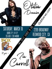 A Night of Blues at The Club Fox with Tia Carroll and Otilia Donaire 