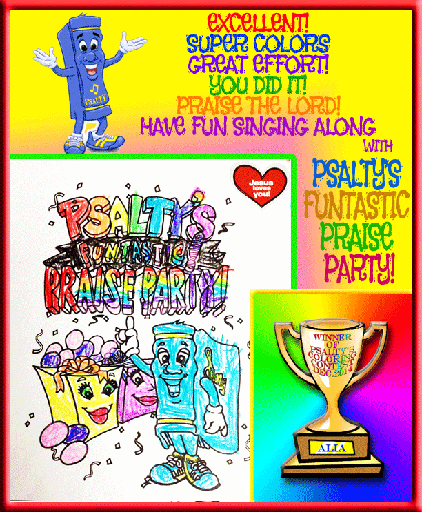 PSALTY.COM - ALIA - COLORING CONTEST WINNER
