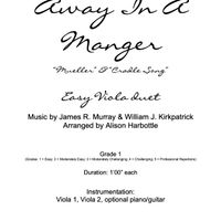 Away in A Manger - easy viola duet
