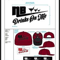 N.B Drinks on me Hat Charcoal and Black