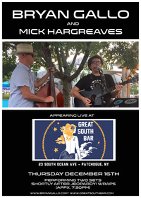 Bryan Gallo w/ Mick Hargreaves live at Great South Bar 