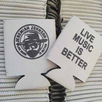KOOZIE - GREY - LIVE MUSIC IS BETTER - "FACE IT" DESIGN
