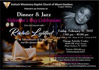 Antioch Missionary Baptist Church of Miami Gardens, Couples Ministry Presents: "An Evening of Dinner and Jazz" Valentine's Day Celebration!