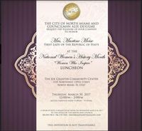 City of North Miami To Honors Mrs. Martine Moise - The First Lady of Haiti