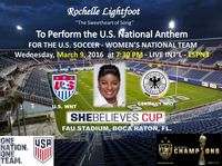 Rochelle Lightfoot Performs for U.S. Soccer WNT