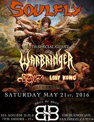 Soulfly - Brick By Brick - San Diego, CA - May 21, 2016
