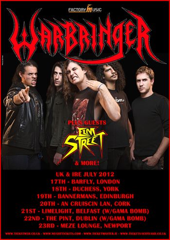 Warbringer UK tour summer 2012
