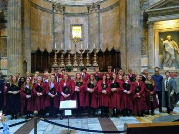 Ian with Bloxham School Chapel Choir, Pantheon, Rome
