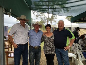 Jeff Brown, Dale Duncan,  myself & Reg Poole OAM at Bouldy Bush Ballad Bash QLD
