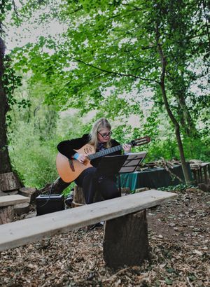 solo guitarist performing at woodland wedding in Jersey